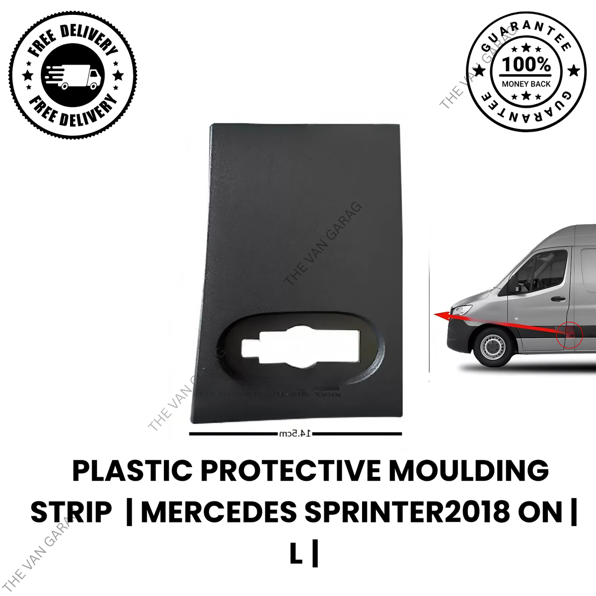 Plastic Moulding Strip Mercedes Sprinter N/S 2018+ Passenger Side W907 W910