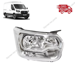 Front Right Headlight for Ford Transit MK8 2013 Onwards LHD Silver 1830355